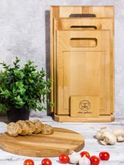 Набор досок разделочных с подставкой - Фото 8