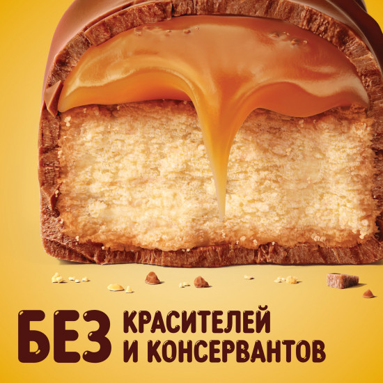 Батончик шоколадный с песочным печеньем и карамелью
