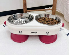 Миска для животных на подставке с двумя чашами - Фото 2