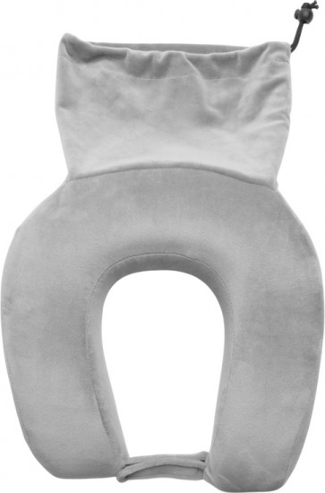 Подушка для путешествий с эффектом памяти и вшитым чехлом «Stash & Snooze»