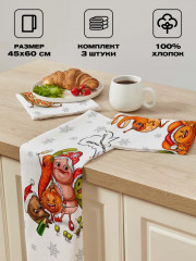 Комплект полотенец вафельных - Фото 7