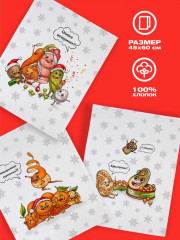 Комплект полотенец вафельных - Фото 10