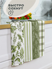 Комплект вафельных полотенец «Italian herbs» - Фото 3