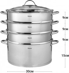 Мантоварка трехъярусная с крышкой «Barakat» - Фото 4