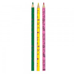 Карандаши цветные трехгранные с печатью фольгой, 18 цветов - Фото 1