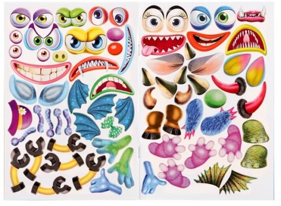 Книжка с наклейками «Создай своего монстрика. Реготунович»