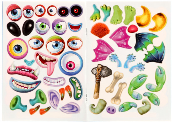 Книжка с наклейками «Создай своего монстрика. Клисарошка»