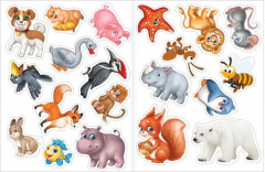Наклейки обучающие «Животные» - Фото 2