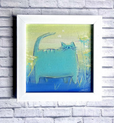 Картина маслом ручной работы «Бирюзовое счастье» - Фото 5