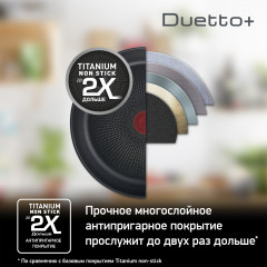 Набор посуды для приготовления с крышками «Duetto+» - Фото 4