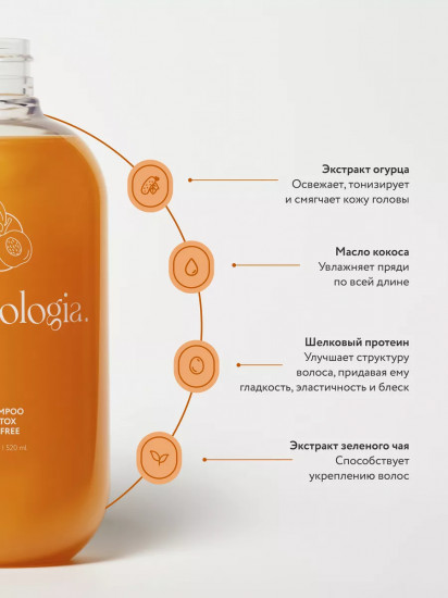 Шампунь для волос бессульфатный увлажняющий «Detox»