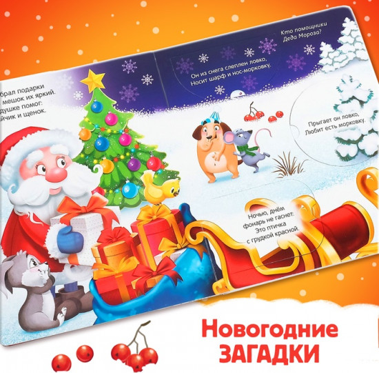 Книжка с окошками «Новогодние загадки. Дед Мороз»