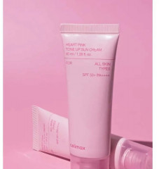 Крем для лица солнцезащитный SPF50+ PA++++ «Heart Pink Tone Up Sun Cream» - Фото 7