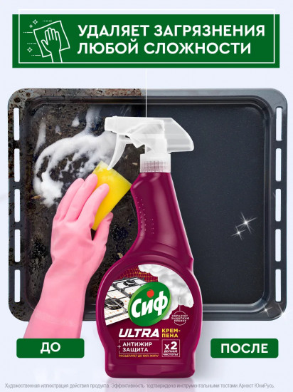 Крем-пена чистящая для кухни «Антжир и защита Ultra»