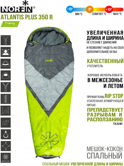 Мешок-кокон спальный «Atlantis Plus 350R»