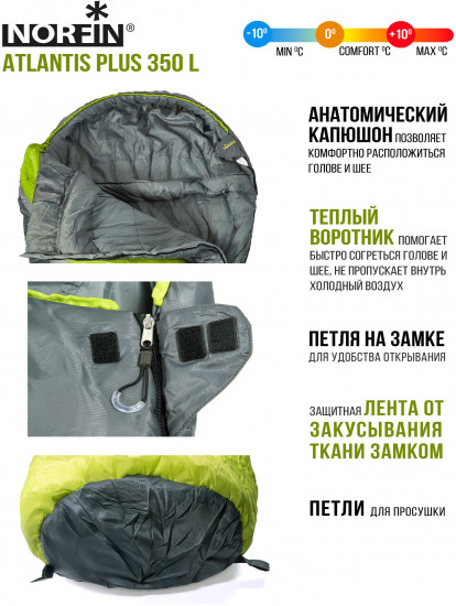 Мешок-кокон спальный «Atlantis Plus 350 L»