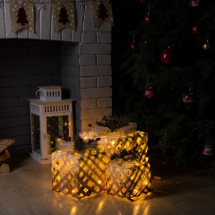 Фигура светодиодная «Белые плетёные подарки» - Фото 1