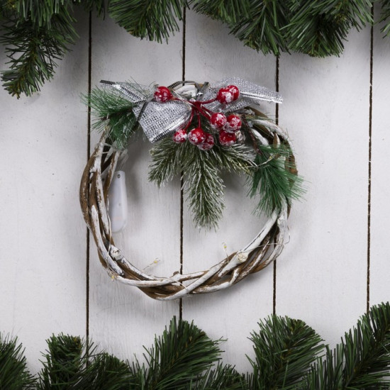 Фигура светодиодная «Венок с ягодами»