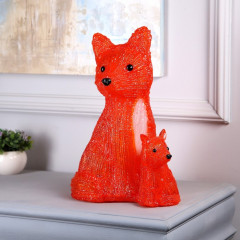Фигура светодиодная «Лиса с лисёнком» - Фото 1