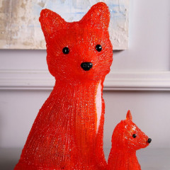 Фигура светодиодная «Лиса с лисёнком» - Фото 2