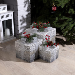 Фигура светодиодная «Серебристые подарки» - Фото 3