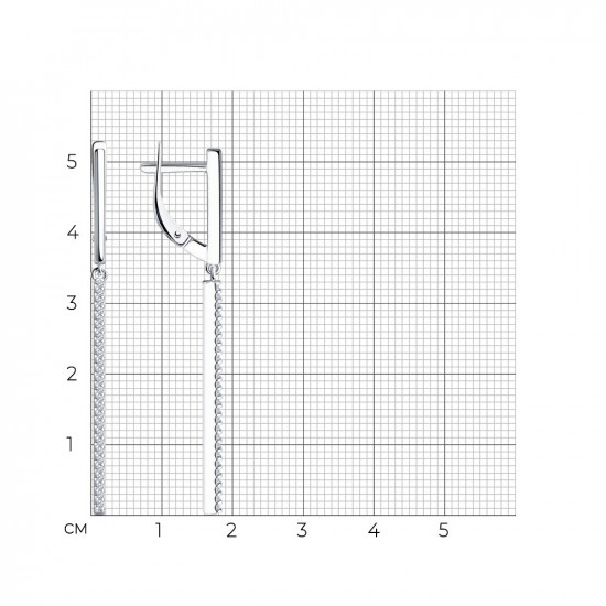 Серьги из серебра с фианитами