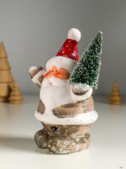 Фигурка светящаяся «Дед Мороз в серебристой шубке с ёлочкой» - Фото 4