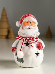 Фигурка светящаяся «Дед Мороз в шубке с помпонами» - Фото 1