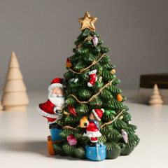 Фигурка светящаяся «Дед Мороз с помощником наряжают ёлочку» - Фото 1