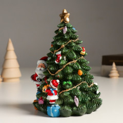 Фигурка светящаяся «Дед Мороз с помощником наряжают ёлочку» - Фото 4