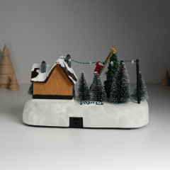 Фигурка светящаяся «Дед Мороз украшает ёлочку» - Фото 5