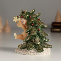 Фигурка светящаяся «Мышка висит на ёлочке» - Фото 2