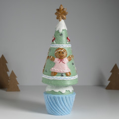 Фигурка светящаяся «Пряничная ёлочка с печенюшками» - Фото 1