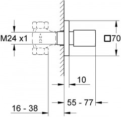 Внешняя часть встраиваемого вентиля - Фото 1