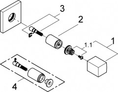 Внешняя часть встраиваемого вентиля - Фото 2