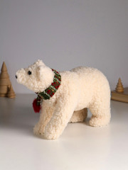 Фигурка «Белый медведь в новогоднем шарфе» - Фото 3