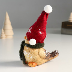 Фигурка «Воробышек в шапке-колпаке и шарфике» - Фото 3