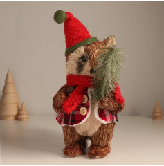 Фигурка новогодняя «Енот в колпаке с ёлочкой» - Фото 4