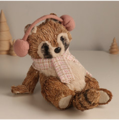 Фигурка новогодняя «Лежачий енот в наушниках» - Фото 1