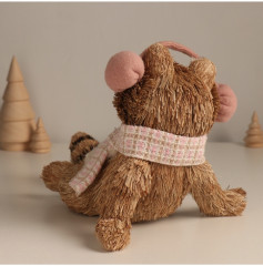 Фигурка новогодняя «Лежачий енот в наушниках» - Фото 3