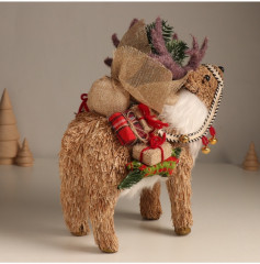 Фигурка новогодняя «Олень с подарками на спине» - Фото 2