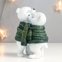 Фигурка «Белые мишки обмотанные вязаным шарфом» - Фото 1