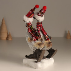 Фигурка «Гуси в колпаках на мини-лыжах» - Фото 3