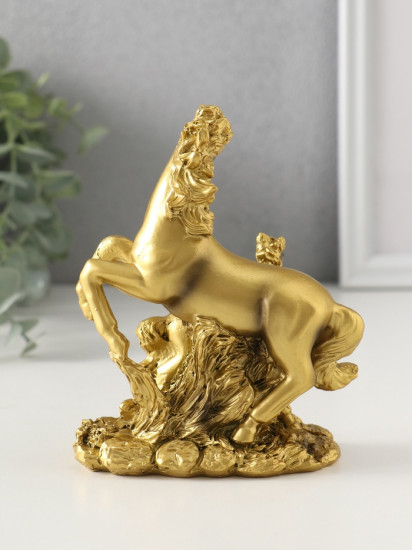 Фигурка «Золотая лошадь с жеребёнком»