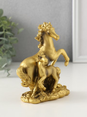 Фигурка «Золотая лошадь с жеребёнком» - Фото 5