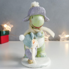 Фигурка «Малыш и динозаврик в шапочках» - Фото 1