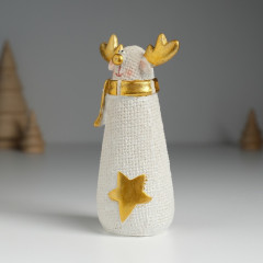 Фигурка «Олень из мешковины в шарфике» - Фото 3