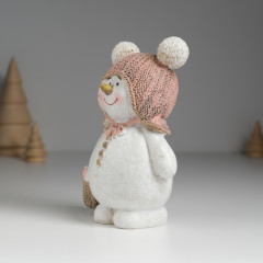 Фигурка «Снеговик в шапке с помпошками» - Фото 2