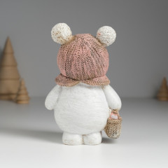 Фигурка «Снеговик в шапке с помпошками» - Фото 3