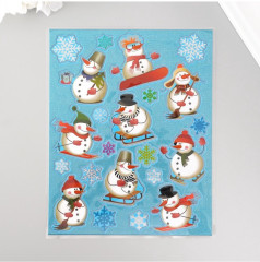 Набор наклеек «Активный снеговик» - Фото 1